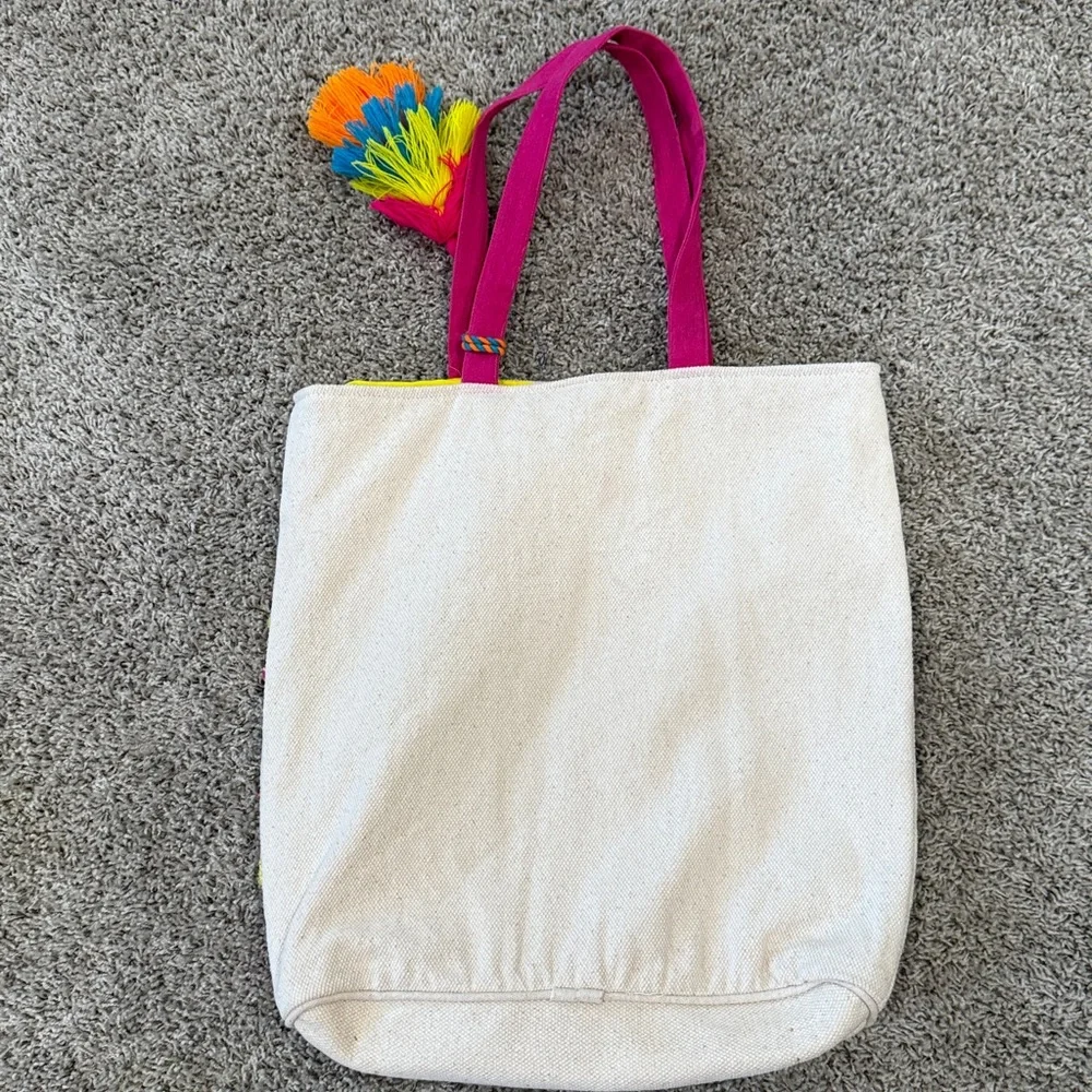 Katydid Heart ROCK Tote Bag Festival Maximalist Embroidered Shoulder Purse